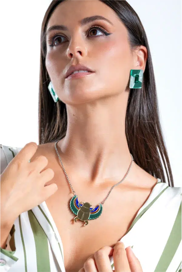 Collar Escarabajo + Pendientes Cairo