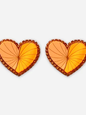 Corazón Diamante Naranja